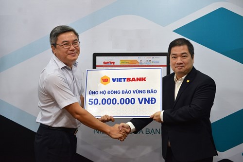 Vietbank hỗ trợ khẩn cấp 50 triệu đồng đến người dân vùng bão lũ thông qua Quỹ từ thiện của Báo Tuổi Trẻ