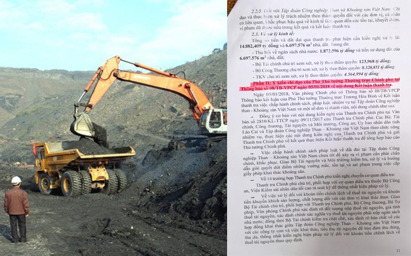 Đề nghị Bộ Công an vào cuộc làm rõ các dấu hiệu vi phạm tại TKV