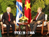 Chủ tịch Cuba Raul Castro đón, hội đàm với Tổng Bí thư Nguyễn Phú Trọng
