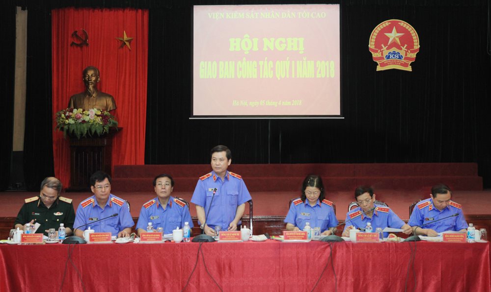VKSND tối cao giao ban công tác Quí I năm 2018