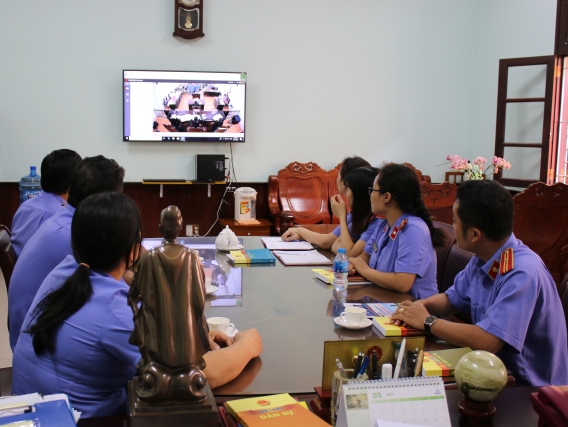 Tổ chức phiên tòa rút kinh nghiệm bằng hình thức kết nối trực tuyến