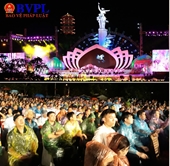 Chung nhịp đập, hàng ngàn người “đội mưa” dự lễ Kỷ niệm 50 năm Chiến thắng Đồng Lộc