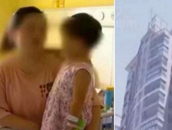Bé gái 2 tuổi ngã từ tầng 17 rồi tự đứng lên chạy vào nhà