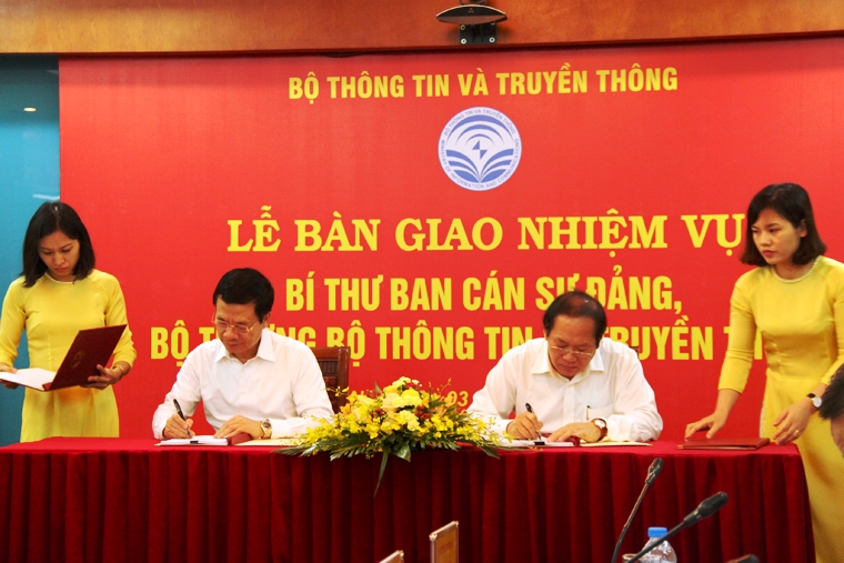Bàn giao nhiệm vụ Bí thư Ban cán sự đảng, Bộ trưởng Thông tin và Truyền thông