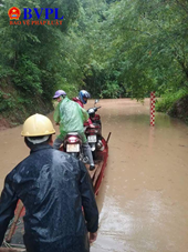 Mưa lớn gây ngập lụt tại huyện Tương Dương