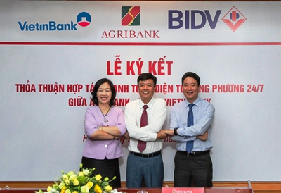 Thanh toán điện tử song phương 24 7 giữa AGRIBANK - BIDV - VIETINBANK Bước tiến lớn trong điện tử hóa các giao dịch