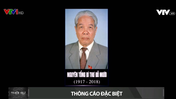Thông cáo đặc biệt về lễ tang nguyên Tổng Bí thư Đỗ Mười