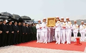 Hình ảnh lễ an táng nguyên Tổng Bí thư Đỗ Mười tại quê nhà