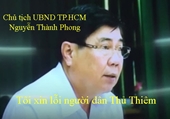 Chủ tịch Nguyễn Thành Phong Tôi chân thành xin lỗi người dân Thủ Thiêm