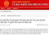 Kỷ luật Phó Trưởng ban Tổ chức cán bộ, Cơ quan Ủy ban MTTQ Việt Nam tỉnh Đắk Lắk
