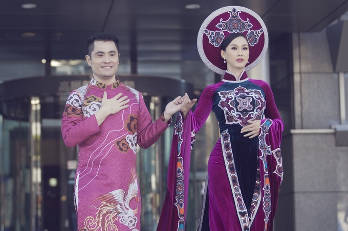 Người mẫu Việt trình diễn áo dài lấy cảm hứng văn hóa Nhật