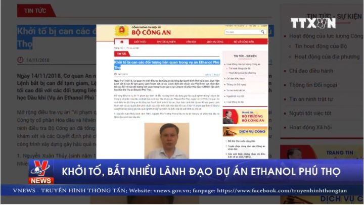 Phê chuẩn khởi tố nhiều cựu lãnh đạo dự án Ethanol Phú Thọ