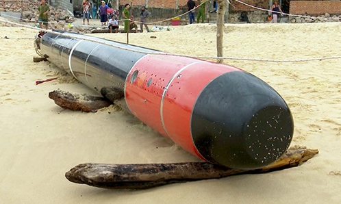 Đã tìm ra chủ nhân của quả ngư lôi trôi dạt vào bờ biển Phú Yên