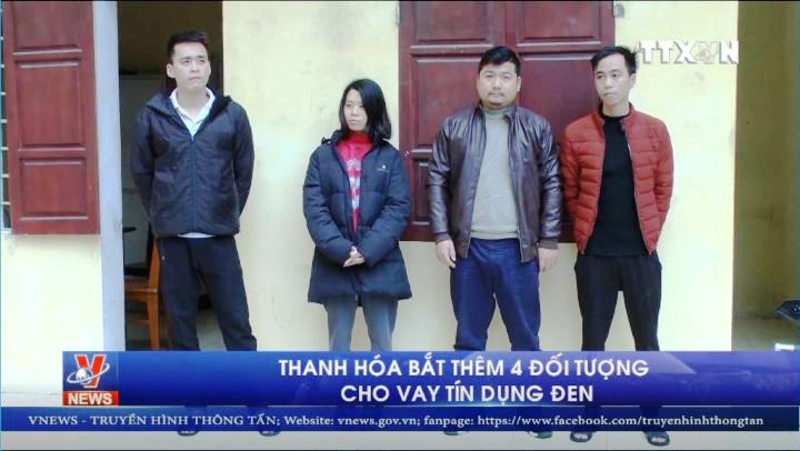 Thanh Hóa bắt thêm 4 đối tượng cho vay tín dụng đen lãi suất 182