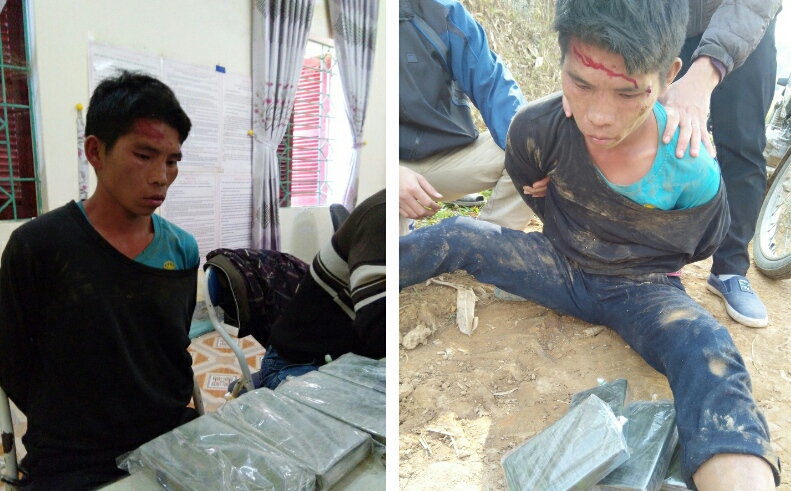 Khống chế đối tượng vận chuyển 4 bánh heroin hung hãn