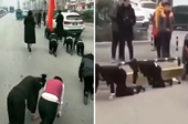 Công ty Trung Quốc phạt nhân viên bò trên đường vì không đạt chỉ tiêu