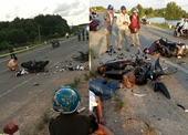 Hai xe máy đâm nhau, 2 người chết, 2 người bị thương
