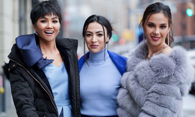 H Hen Niê hội ngộ Catriona Gray tại Mỹ