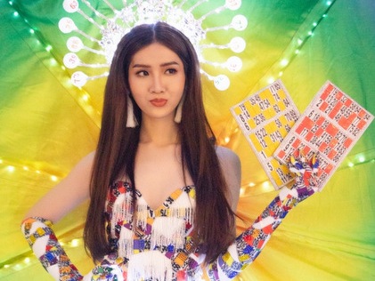 Hoa hậu Chuyển giới Việt Nam mặc trang phục cảm hứng từ gánh lô tô