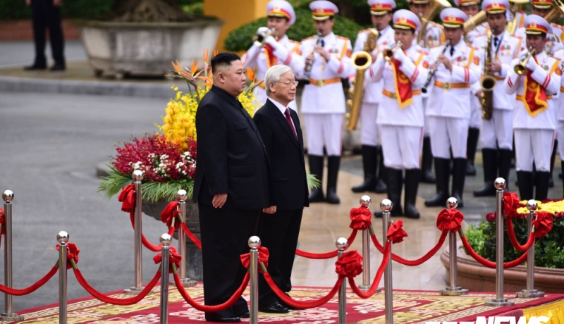 Tổng Bí thư, Chủ tịch nước đón, hội đàm với Chủ tịch Triều Tiên