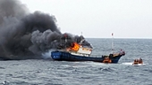 2 người mất tích do tàu cá phát nổ ở Phú Quốc
