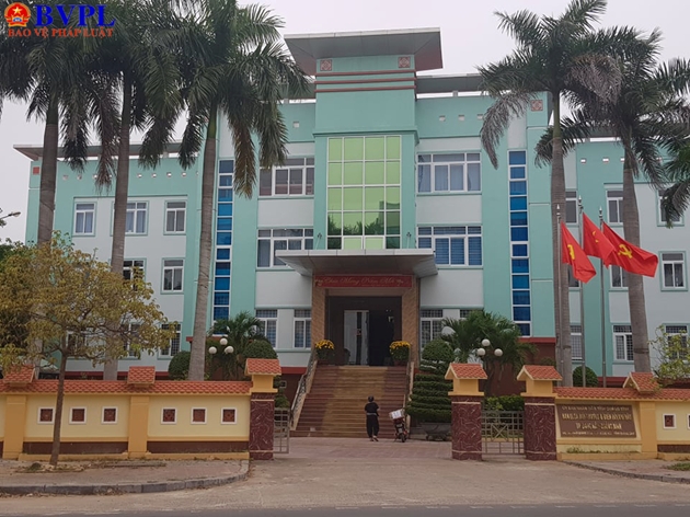 Trụ sở Ban quản lý Dự án môi trường và biến đổi khí hậu TP Đồng Hới, nơi xảy ra sự việc.