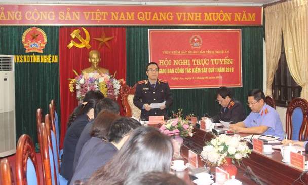 Viện KSND Tỉnh Nghệ An tổ chức giao ban công tác kiểm sát Quý I 2019