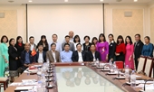 Đoàn lãnh đạo các cơ quan báo chí Lào thăm và làm việc tại Báo Xây dựng
