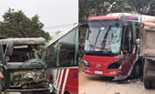 Xe khách đấu đầu ở Yên Bái, tai nạn liên hoàn trên cao tốc Hà Nội - Thái Nguyên