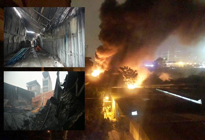 Hiện trường vụ cháy 8 người thiệt mạng ở Trung Văn