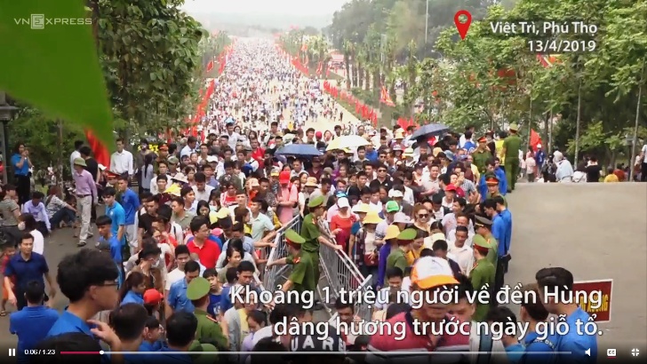 Dòng người dài hàng km đổ về dâng hương dịp giỗ tổ Hùng Vương