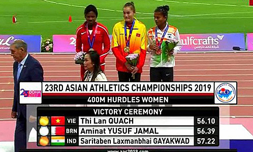 Quách Thị Lan đoạt HC vàng điền kinh châu Á