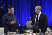 Truyền hình Triều Tiên phát phim tư liệu Hội nghị Kim-Putin
