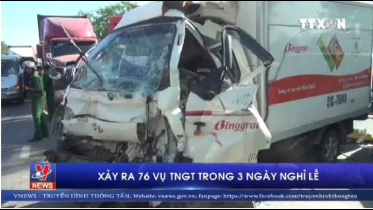 Trong 3 ngày nghỉ Lễ, 58 người thiệt mạng do tai nạn giao thông