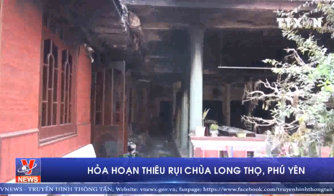 Hỏa hoạn thiêu rụi chùa Long Thọ, Phú Yên