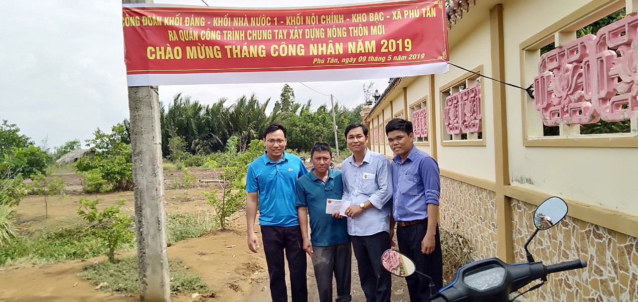 Công đoàn Viện kiểm sát phối hợp thực hiện công trình Nông thôn mới