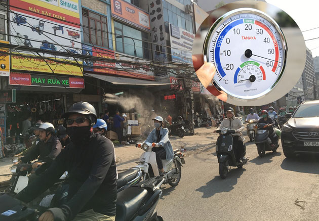 Hà Nội nóng như chảo lửa, nhiệt độ mặt đường gần 60 độ