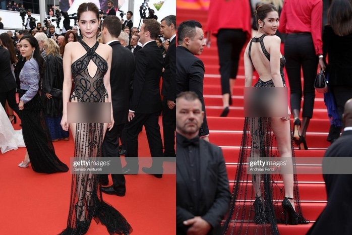 Ngọc Trinh bị chê khoe vòng 3 phản cảm tại Cannes 2019