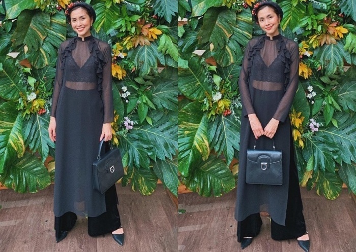 Tăng Thanh Hà bị chê khi diện áo dài xuyên thấu để lộ nội y