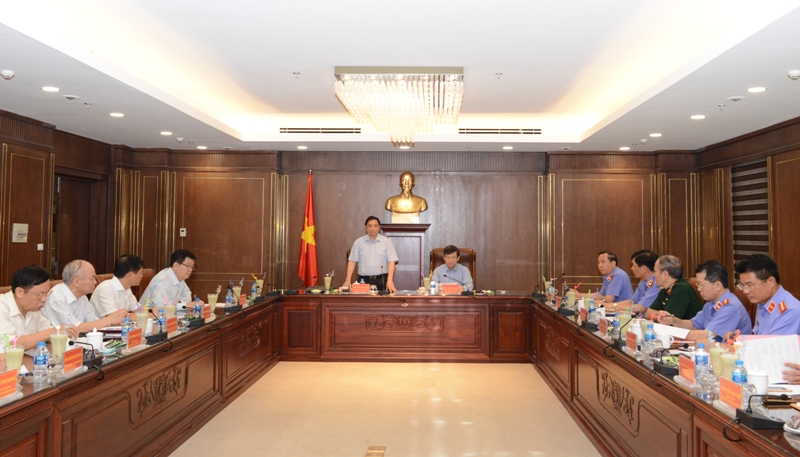 Đoàn Tiểu ban Văn kiện Đại hội XIII của Đảng làm việc với Ban cán sự đảng VKSND tối cao