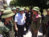 Đồng chí Phạm Minh Chính kiểm tra thực địa cháy rừng ở Hà Tĩnh