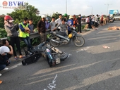 Xe Bus gây tai nạn trên cầu vượt Sóng Thần, 1 người chết thảm