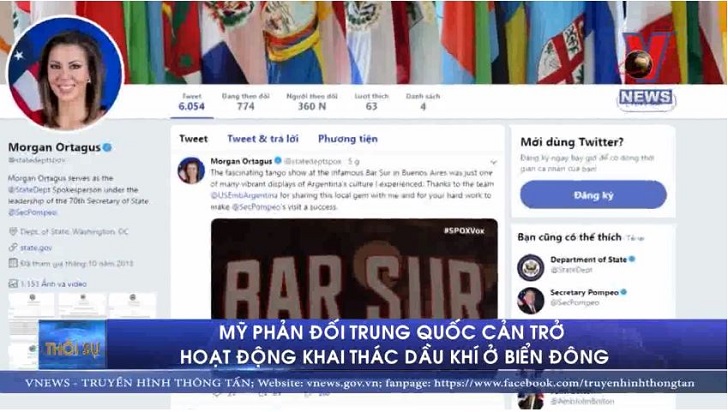 Mỹ phản đối Trung Quốc cản trở hoạt động khai thác dầu khí ở Biển Đông