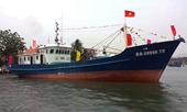 Tàu cá vỏ thép biển đẹp nhất Bình Định chìm ngoài khơi vùng biển Cam Ranh