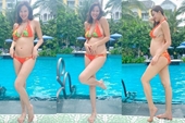MC Phương Mai mang bầu 6 tháng vẫn mặc bikini khoe dáng đẹp hút mắt