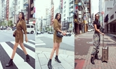 Hoa hậu Trần Tiểu Vy quyến rũ, cá tính trên đường phố Nhật Bản