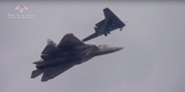 Nga công bố video UAV Okhotnik bay chiến đấu cùng Su-57