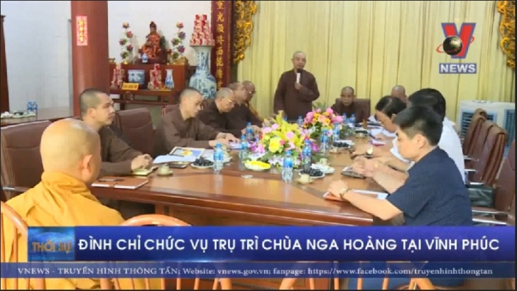 Đình chỉ chức vụ trụ trì Chùa Nga Hoàng tại Vĩnh Phúc
