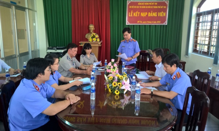 VKSND TP Mỹ Tho kiểm sát trực tiếp công tác thi hành án ​dân sự