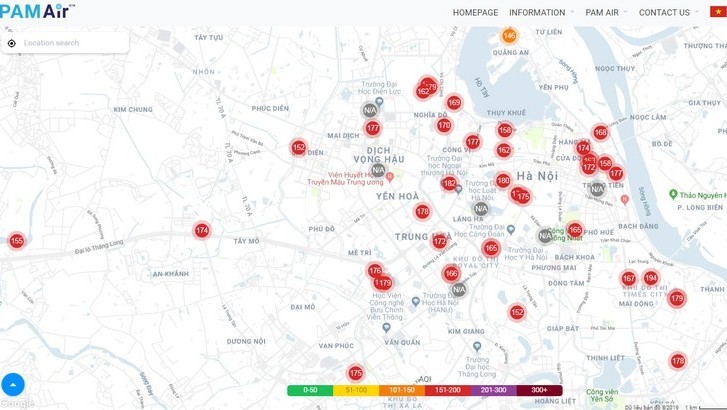 Không khí Hà Nội lại trở lại ngưỡng đỏ sau một ngày “dễ thở“